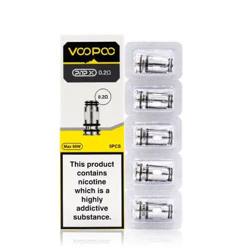 Voopoo PnP X replacement coils in 0.2 Ohm, engineered for excellent flavor and vapor production, designed to be long‑lasting and fully compatible with Voopoo PnP X series devices for a premium vaping experience.
