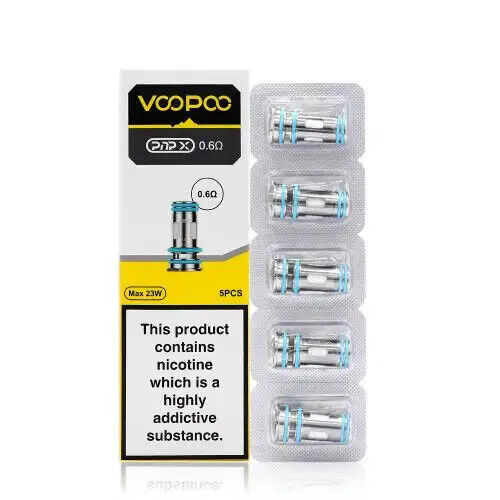Voopoo PnP X replacement coils in 0.6 Ohm, engineered for excellent flavor and vapor production, designed to be long‑lasting and fully compatible with Voopoo PnP X series devices for a premium vaping experience.