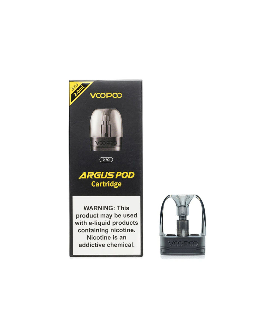 Voopoo Argus replacement pods in 0.7 Ohm, designed with a 2ml capacity for reliable performance and smooth vapor, fully compatible with Voopoo Argus series devices for a convenient and consistent vaping experience.
