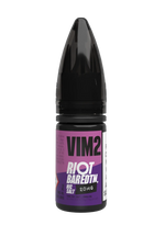 Load image into Gallery viewer, 10× Riot Squad Bar Edition Nic Salt E‑Liquids in Vim 2 – a pack of ten 10 ml bottles featuring a formulated with smooth nicotine salt and a 40/60 PG/VG base for a richer vapor experience.