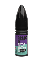 Load image into Gallery viewer, 10× Riot Squad Bar Edition Nic Salt E‑Liquids in Grape Ice – a pack of ten 10 ml bottles featuring a formulated with smooth nicotine salt and a 40/60 PG/VG base for a richer vapor experience.
