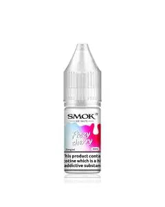 10ml bottle of SMOK Nic Salt Vape Juice in Fizzy Cherry flavor, 50/50 PG/VG ratio for balanced flavor and vapor production, available in 10mg and 20mg nicotine salt strengths.