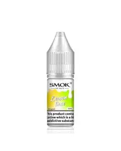 10ml bottle of SMOK Nic Salt Vape Juice in Lemon Lime flavor, 50/50 PG/VG ratio for balanced flavor and vapor production, available in 10mg and 20mg nicotine salt strengths.