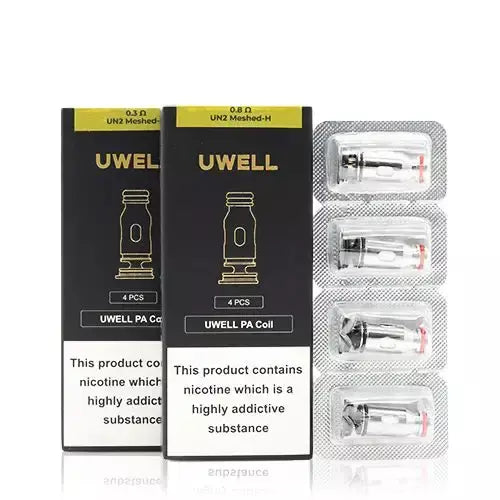 4x Uwell PA Coils 0.30ohm Uwell Crown D 1100mAh - DTL & RDTL Pen Style
