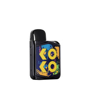 Uwell Caliburn Koko Prime Pod Kit in Black – compact and durable pod vape with a matte black finish, swappable decorative panels, and Pro-FOCS coil technology for rich flavor delivery.