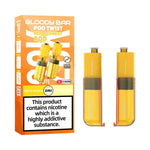 Load image into Gallery viewer, Pack of Bloody Bar Pod Twist 20K Prefilled Replacement Pods in Triple Mango and Peach Mango flavors, offering a candy vape with smooth nicotine delivery; easy-to-use pods designed for rich flavor, consistent vapor, and hassle-free vaping.