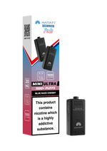 Load image into Gallery viewer, Hayati Mini Ultra 1500 Blue Razz Cherry prefilled pods compatible with the Mini Ultra device, available in various flavours