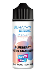 Load image into Gallery viewer, Blueberry Cherry Cranberry Hayati Pro Max E-Liquid 100ml – no nicotine vape juice with rich flavor and smooth 50/50 VG PG blend