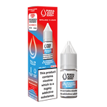 Load image into Gallery viewer, A bottle of Pukka Juice 5000+ Nic Salt E-Liquid in Blueberry Strawberry Burst flavor, with a child-resistant cap, displayed alongside its packaging which indicates the product contains nicotine.