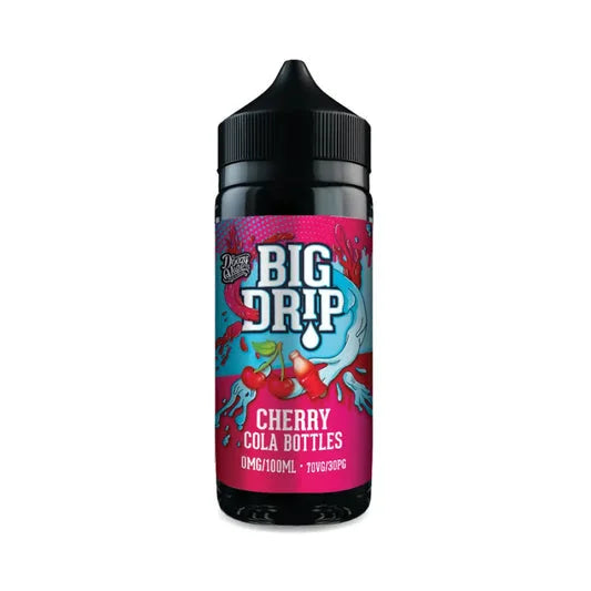 Big Drip 100ml 0mg E-Liquid by Doozy Vape Cherry Cola Bottles – nicotine-free vape juice with bold, fruity flavors and smooth 70VG/30PG blend