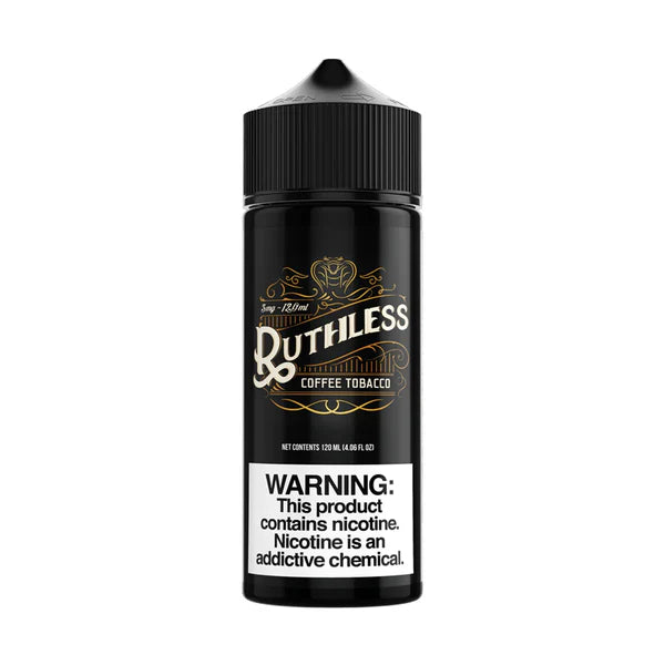 Ruthless 100ml Shortfill Coffee Tobacco – 0mg nicotine, perfect for sub-ohm vaping & clouds.