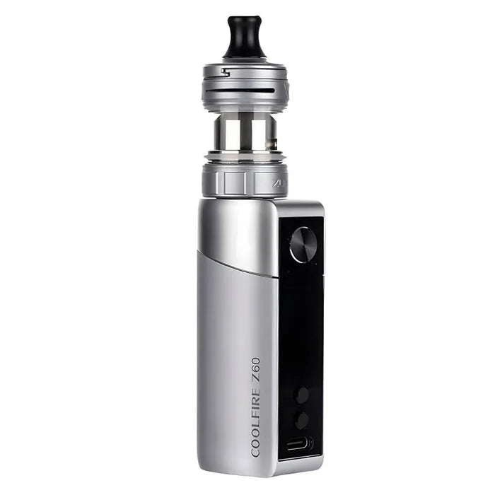 Innokin Coolfire Z60 Zlide Vape Kit in Stainless Steel – advanced 60W vape kit with 2500mAh built-in battery, 2ml Zlide Top tank, and compatibility with Innokin Z coils for MTL and RDL vaping.