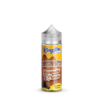 Load image into Gallery viewer, A 100ml bottle of Kingston Dessert - Brownie & Cream e-liquid with a nicotine-free label, featuring a silver cap and a label with the flavor's image.