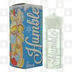 100ml shortfill bottle of Humble Juice E-Liquid in Donkey Kahn Ice  flavor, 80/20 VG/PG ratio for rich flavor and massive clouds, nicotine-free with space for nic shots, perfect for sub-ohm vaping.