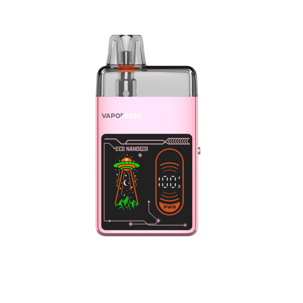 Vaporesso Eco Nano Pro Pod Kit in Sakura Pink – compact and eco-friendly vape device with a sleek matte finish, refillable pod system, and reliable performance.