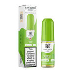 Load image into Gallery viewer, The image shows a bottle of Bar Juice 5000 e-liquid with a green label, next to its packaging box which has branding and nicotine warning labels.