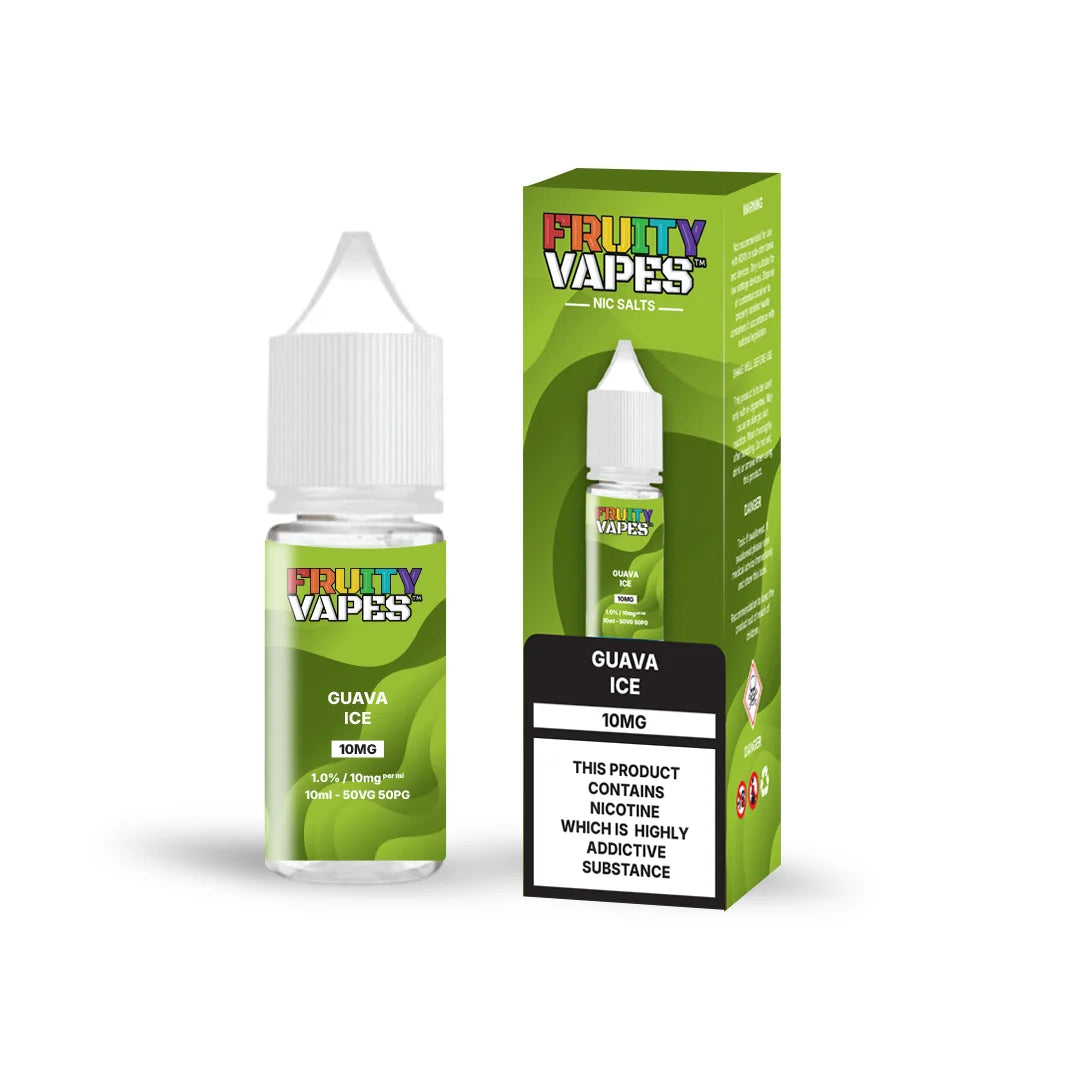 Fruity Juice Nic Salt 10ml Guava Ice – smooth 10mg vape juice with balanced 50/50 VG PG blend for rich flavor