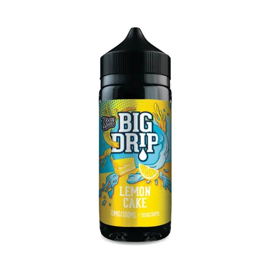 Big Drip 100ml 0mg E-Liquid by Doozy Vape Lemon Cake – nicotine-free vape juice with bold, fruity flavors and smooth 70VG/30PG blend