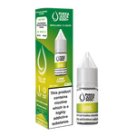 Load image into Gallery viewer, Packaging for Lime Twist Pukka Juice 5000+ Nic Salt E-Liquid featuring a green and white color scheme with an image of a bottle, and text detailing the product name, nicotine strengths, and volume.