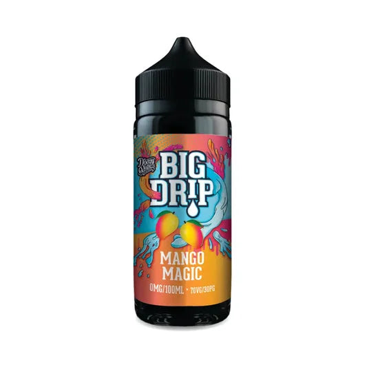 Big Drip 100ml 0mg E-Liquid by Doozy Vape Mango Magic – nicotine-free vape juice with bold, fruity flavors and smooth 70VG/30PG blend