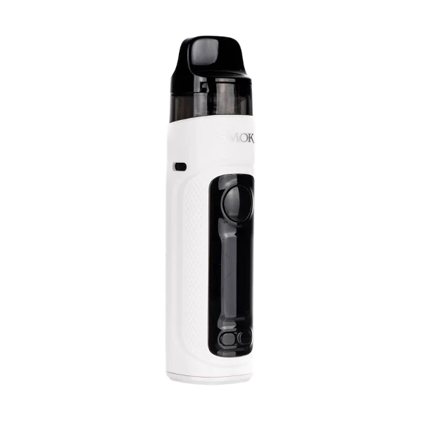SMOK RPM C Pod Kit in Matte White – stylish and powerful pod system with a 1650mAh battery, adjustable wattage up to 50W, and a refillable pod compatible with RPM 2 coils for rich flavor and vapor.