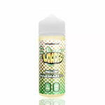 Load image into Gallery viewer, A 120ml bottle of Melon Milkshake flavored e-liquid by Loaded. The bottle is white with a green label featuring graphics of melons and text indicating the flavor.