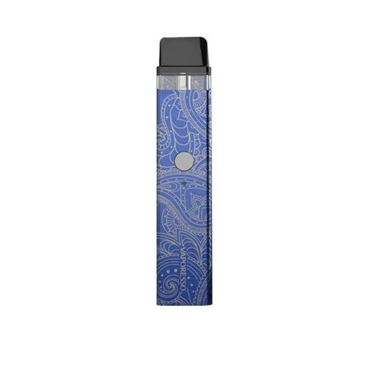 Vaporesso XROS Vaping Pod Kit – Paisley Blue Edition featuring a unique blue paisley design, sleek body, COREX heating tech, and smooth performance for everyday vaping.