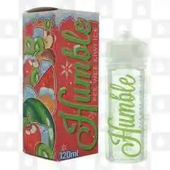 100ml shortfill bottle of Humble Juice E-Liquid in Pee Wee Kiwi Ice flavor, 80/20 VG/PG ratio for rich flavor and massive clouds, nicotine-free with space for nic shots, perfect for sub-ohm vaping.
