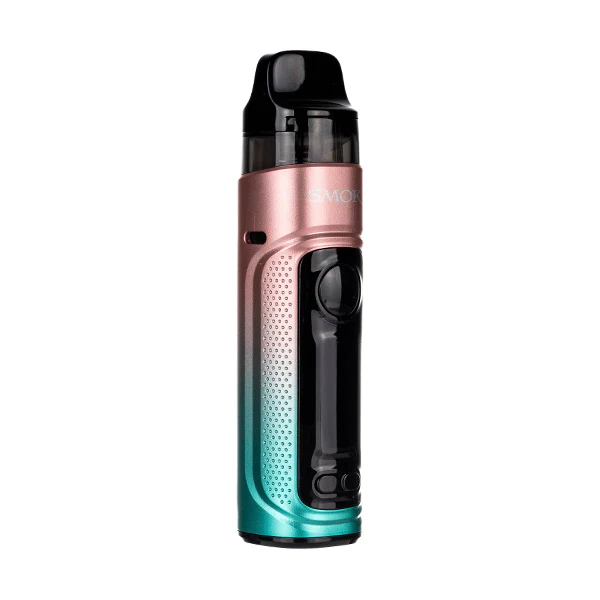 SMOK RPM C Pod Kit in Pink Green – stylish and powerful pod system with a 1650mAh battery, adjustable wattage up to 50W, and a refillable pod compatible with RPM 2 coils for rich flavor and vapor.