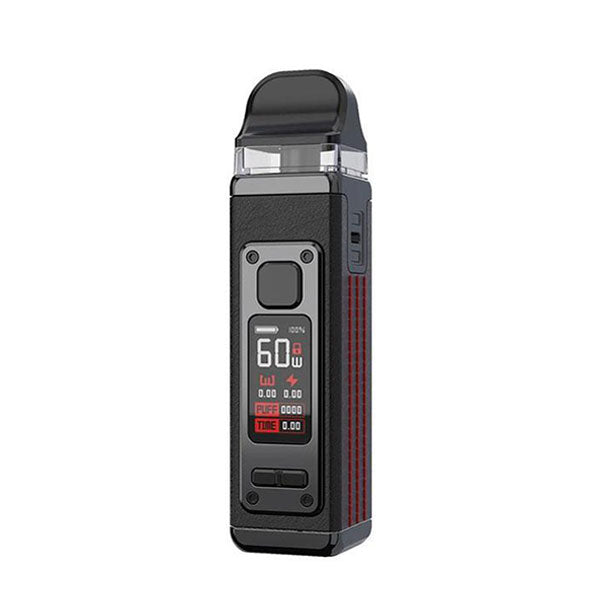 SMOK RPM 4 60W Pod Kit in Black Leather – versatile vape device with up to 60W output, compact design, and a vivid display for advanced control.