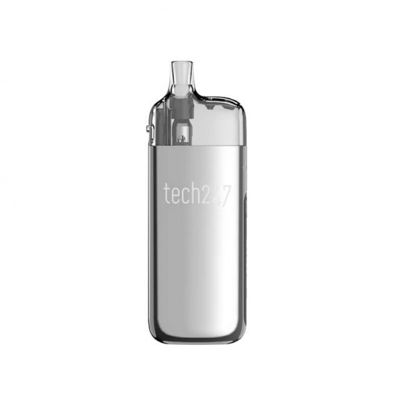 SMOK Tech247 Pod Vape Kit in Silver – sleek and durable pod system with a adjustable airflow, and smooth draw activation for everyday vaping convenience.