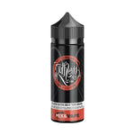 Load image into Gallery viewer, A 100ml bottle of Slurricane Ruthless e-liquid with a black label, featuring the brand name and flavor hints such as peaches, guava, and papaya.