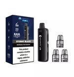 Load image into Gallery viewer, Stormy Black Hayati X4 Pod Vape Kit 1300mAh - 2ml Pods, 3x & 10ml Nic Salt