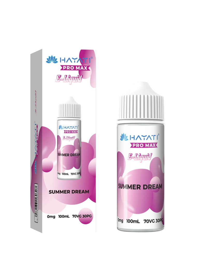 Summer Dream Hayati Pro Max E-Liquid 100ml – no nicotine vape juice with rich flavor and smooth 70/30 VG PG blend