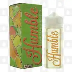 100ml shortfill bottle of Humble Juice E-Liquid in Sweater Puppets flavor, 80/20 VG/PG ratio for rich flavor and massive clouds, nicotine-free with space for nic shots, perfect for sub-ohm vaping.