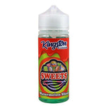 Load image into Gallery viewer, A bottle of Sweet - Watermelon Slices Kingston 100ml Nicotine Free 0mg E Liquid VAPE Juice with colorful labeling.