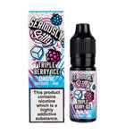 Load image into Gallery viewer, Packaging for Seriously Salty Fusionz Triple Berry Ice Nic Salt E-Liquid, featuring a 10ml bottle with childproof cap, alongside a box with branding and flavor information.