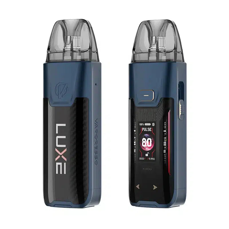 Vaporesso Luxe XR Max 2 Pod Kit in Storm Blue – advanced pod vape kit with powerful battery, refillable pods, and adjustable wattage.