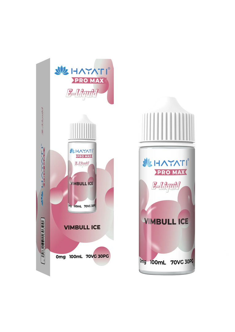 Vimbull Ice Hayati Pro Max E-Liquid 100ml – no nicotine vape juice with rich flavor and smooth 70/30 VG PG blend