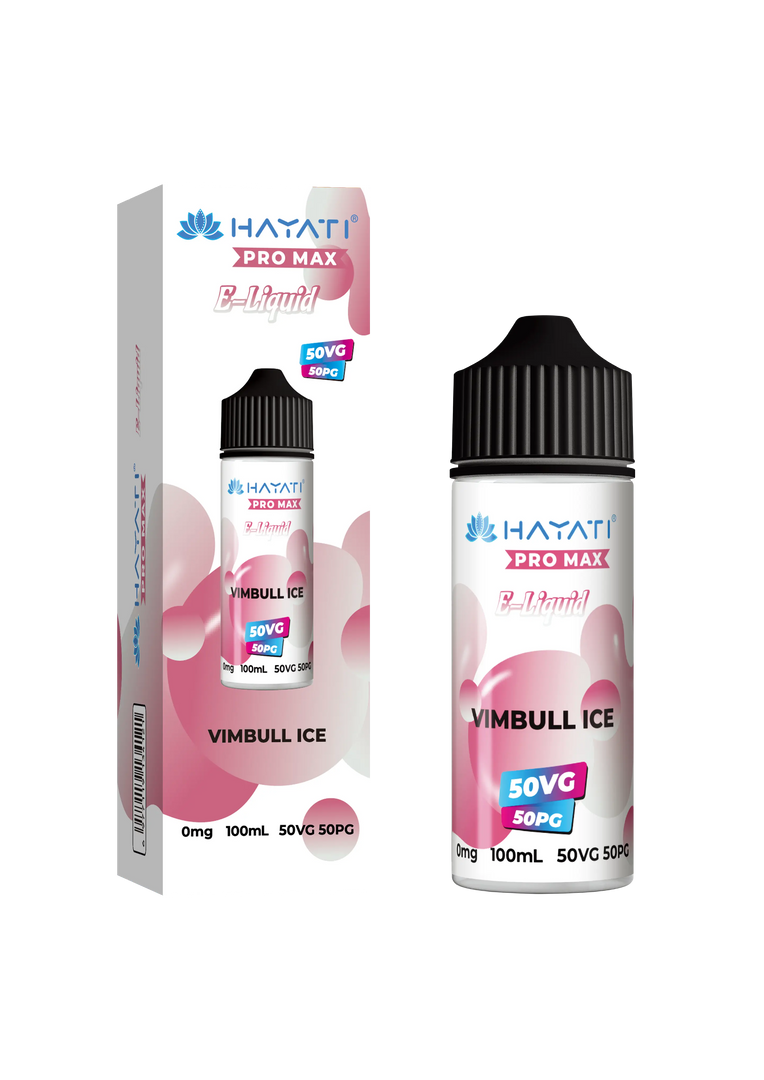 Vimbull Ice Hayati Pro Max E-Liquid 100ml – no nicotine vape juice with rich flavor and smooth 50/50 VG PG blend
