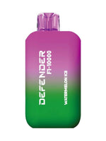 Load image into Gallery viewer, Defender F1-10000 Prefilled Pods in Watermelon Ice flavor, featuring a gradient green and purple design with a transparent mouthpiece.