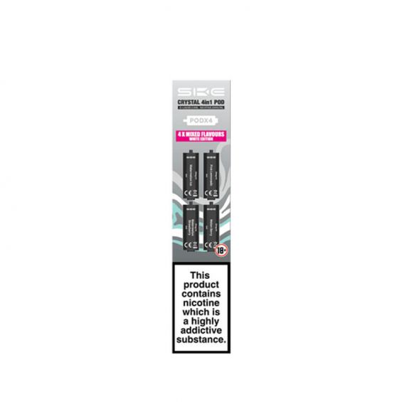 White Edition SKE Crystal 4-in-1 Prefilled Pods - 2400 Puffs, 20mg, 2ml