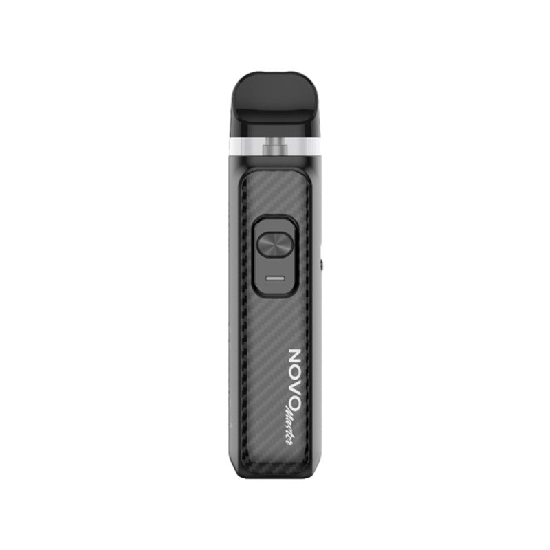 SMOK Novo Master Pod Kit in Black Carbon Fiber – compact and stylish vape device with a vibrant finish, adjustable airflow, and smooth draw-activated performance.