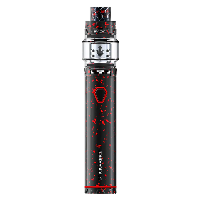 SMOK Stick P25 Kit in Black Red Spray – bold vape pen with an integrated battery, TFV12 Prince tank.