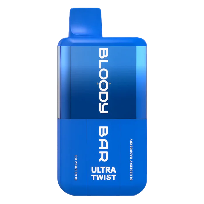 Bloody Bar Ultra Twist 20K Prefilled Pod Kit in Blue Razz ICe Blueberry Raspberry – dual-flavor vape device with up to 20,000 puffs.