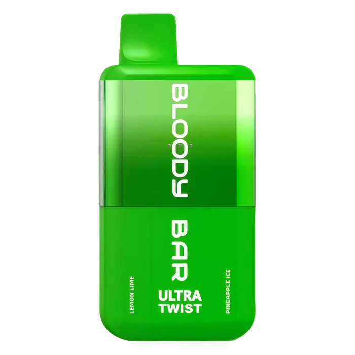 Bloody Bar Ultra Twist 20K Prefilled Pod Kit in Lemon Lime/ Pineapple Ice – dual-flavor vape device with up to 20,000 puffs.