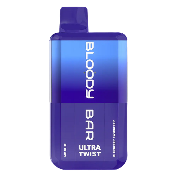 Bloody Bar Ultra Twist 20K Prefilled Pod Kit in Mr Blue/ Blueberry Raspberry – dual-flavor vape device with up to 20,000 puffs.