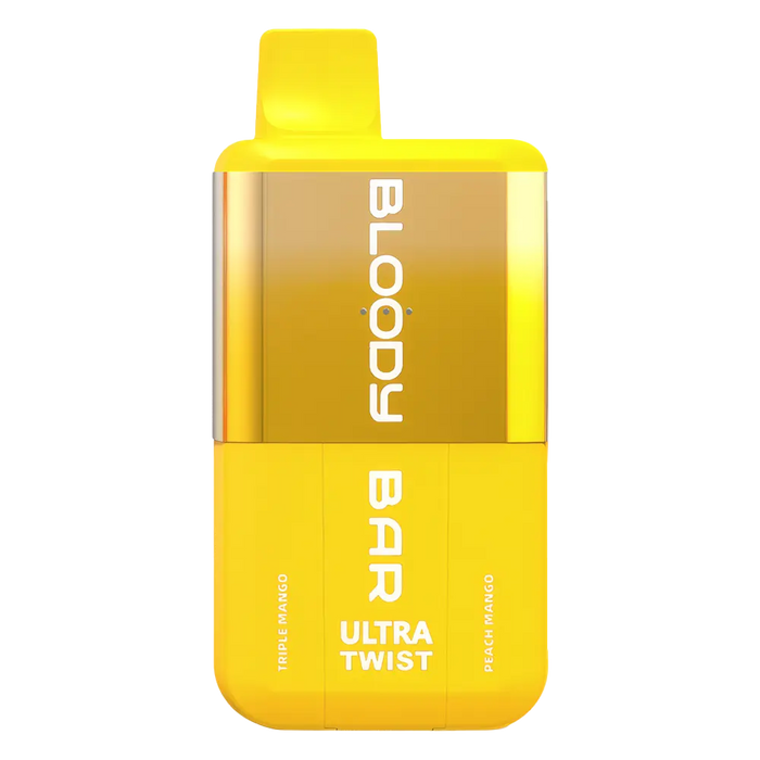 Bloody Bar Ultra Twist 20K Prefilled Pod Kit in Triple Mango/ Peach Mango – dual-flavor vape device with up to 20,000 puffs.