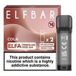 Load image into Gallery viewer, Elf Bar Elfa prefilled pod in Cola flavor, delivering the classic sweet and fizzy taste of cola, designed for use with the Elf Bar Elfa device for a bold and refreshing vaping experience.