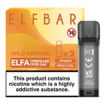 Load image into Gallery viewer, Elf Bar Elfa prefilled pod in Wild Orange flavor, delivering a vibrant citrus burst of tangy and sweet orange, designed for use with the Elf Bar Elfa device for a smooth and refreshing vaping experience